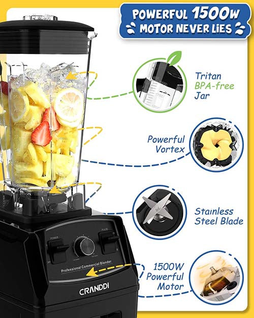 CRANDDI Professional Blender YL-010 Black