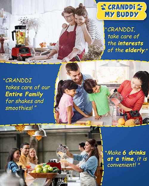 CRANDDI Professional Blender YL-010 Red