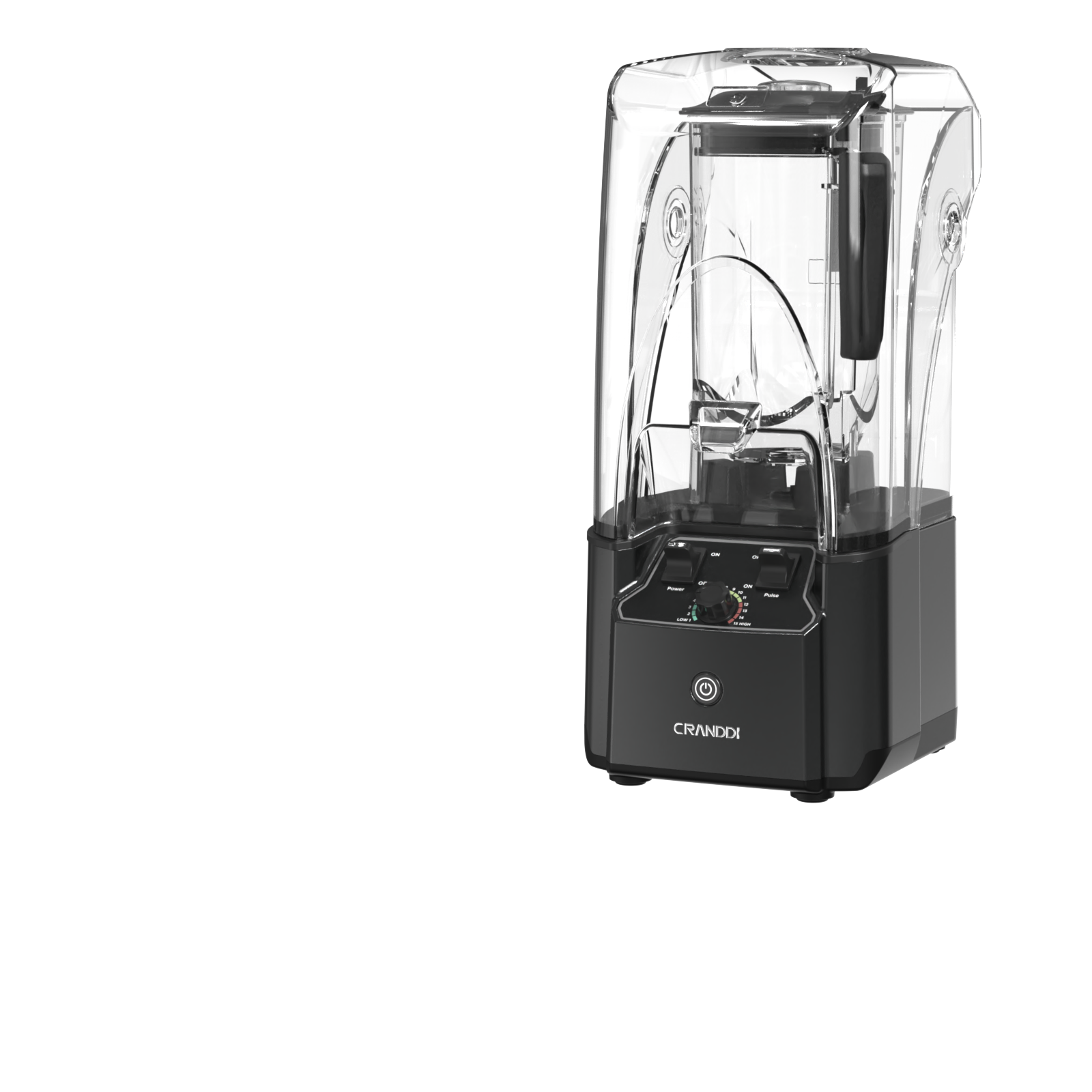 CRANDDI Professional Smoothie Blender, 2200W Commercial Soundproof Quiet  blender with Removable Soundproof Shield for Crushing Ice, MilkShakes,  Puree