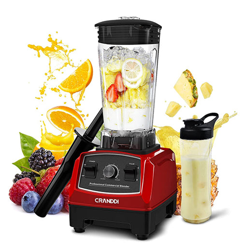 CRANDDI Quiet Smoothie Blender, Professional Countertop Blender with  Removable Shield, 2200W Strong Motor, 52oz BPA-free Jar for Shakes and  Smoothies