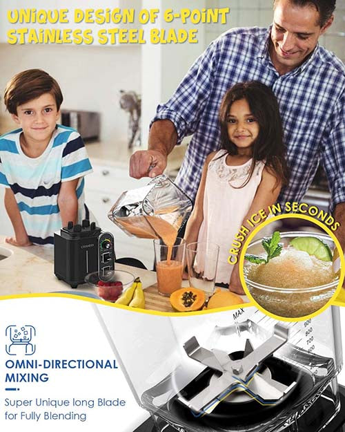 CRANDDI Smoothies Blender K98C Black