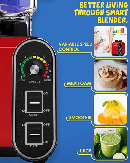 CRANDDI Smoothie Blender K98C Red