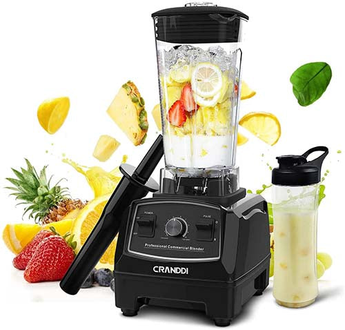 CRANDDI Professional Timed Blender, 1500 Watt Commercial Blenders for  Kitchen with 70oz BPA-Free Pitcher and Tamper, Countertop Blenders for  Shakes